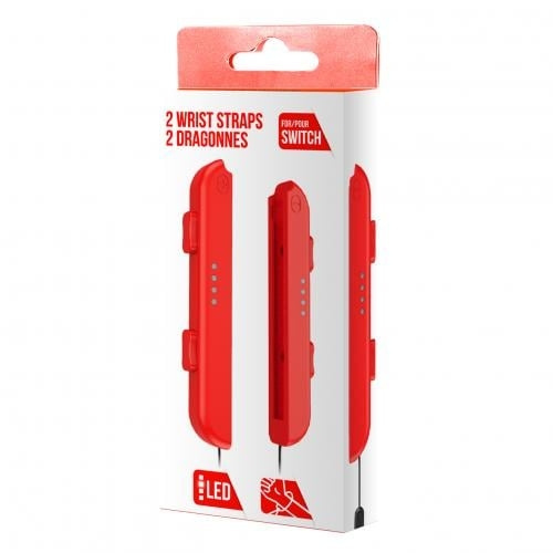 Trade Invaders Par Joy-Con håndleddsstropper rød i gruppen Elektronikk / TV-spill & tilbehør / Nintendo Switch / Tilbehør hos TP E-commerce Nordic AB (D07498)