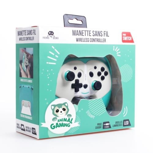 Trade Invaders Trådløs kontroller Pandy for Switch med padler - Grønn i gruppen Elektronikk / TV-spill & tilbehør / Nintendo Switch / Tilbehør hos TP E-commerce Nordic AB (D07499)
