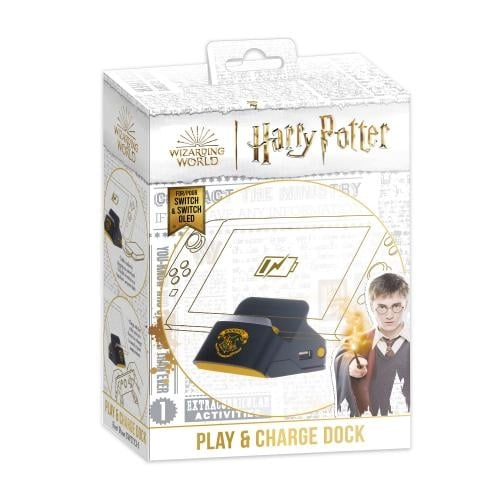 Trade Invaders Harry Potter-Nintendo Switch 2-i-1-dokk og stativ-Svart Hogwarts i gruppen Elektronikk / TV-spill & tilbehør / Nintendo Switch / Tilbehør hos TP E-commerce Nordic AB (D07536)