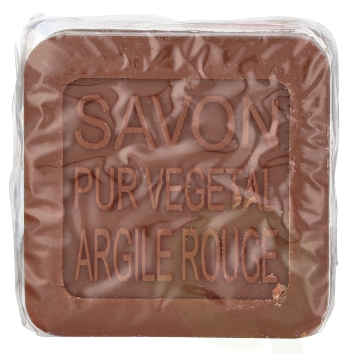 La Savonnerie De Nyons Såpestav + metallboks 100 g rød leire i gruppen HELSE OG SKJØNNHET / Hudpleie / Kroppspleie / Duftsåpe hos TP E-commerce Nordic AB (D07890)