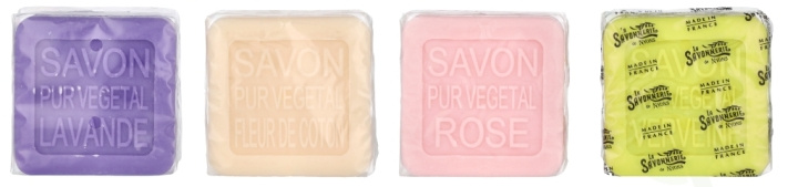 La Savonnerie De Nyons Såpesett 4 deler - Hund 400 g 4x100gr - Lavendel/Verbena/Bomullsblomst/Rose i gruppen HELSE OG SKJØNNHET / Hudpleie / Kroppspleie / Duftsåpe hos TP E-commerce Nordic AB (D07891)