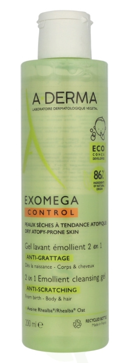 A-Derma Exomega Control Emollient Cleansing Gel 2 in 1 200 ml i gruppen HELSE OG SKJØNNHET / Hudpleie / Ansikt / Dagkrem hos TP E-commerce Nordic AB (D07966)