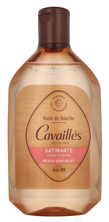 Roge Cavailles Satin Shower Oil 250 ml med argan og rose i gruppen HELSE OG SKJØNNHET / Hudpleie / Kroppspleie / Bad- og dusjkrem hos TP E-commerce Nordic AB (D08218)