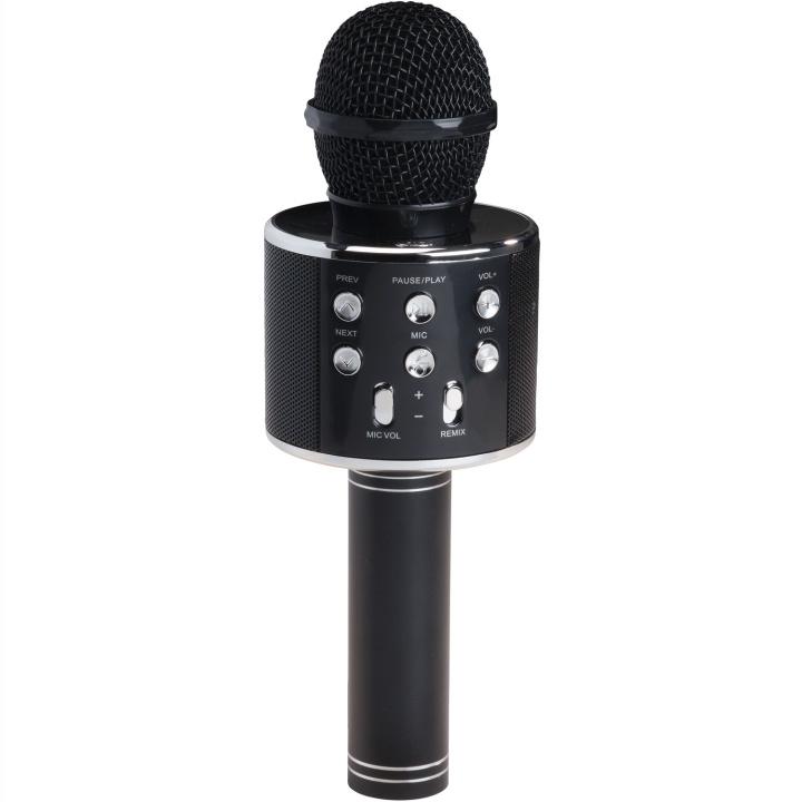 Denver Bluetooth-karaokemikrofon med innebygd høyttaler. Svart farge i gruppen Elektronikk / Lyd & Bilde / Håndholdte mikrofoner hos TP E-commerce Nordic AB (D09103)