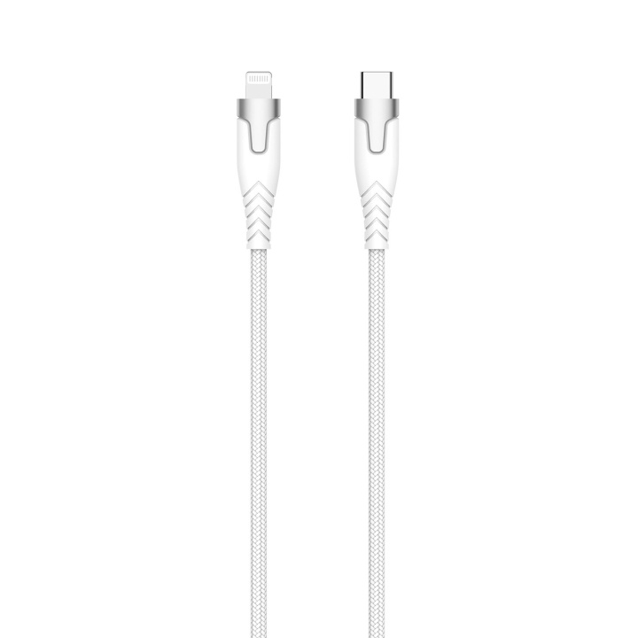 Gear Kevlar Kabel Pro Usb-C Til Lightning Metallhus Hvit 1,5m i gruppen Datautstyr / Kabler og adaptere / USB / USB-C hos TP E-commerce Nordic AB (D09186)