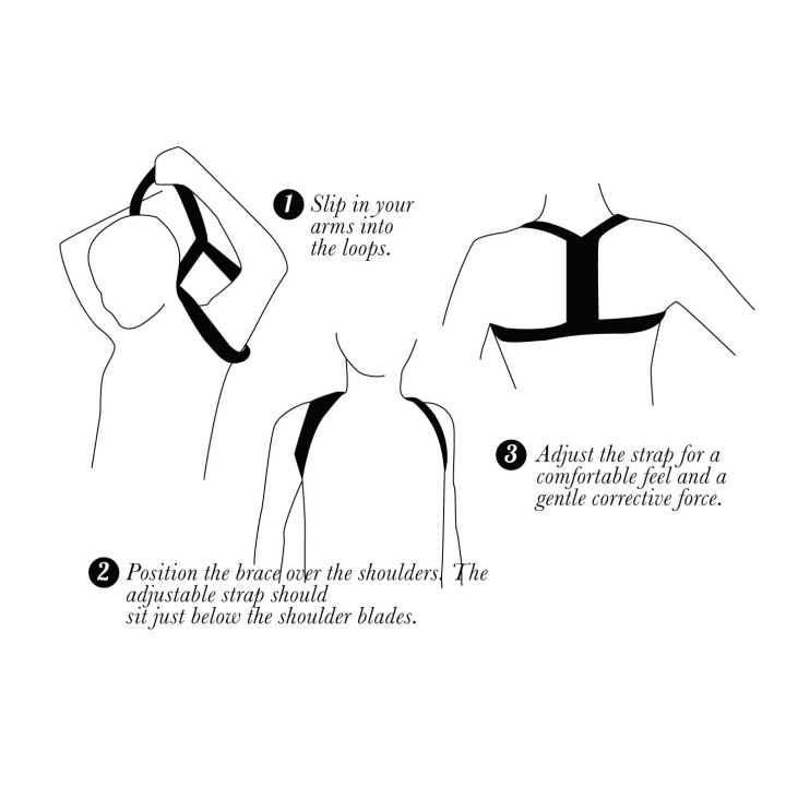SWEDISH POSTURE Classic M-L White Shoulder Brace i gruppen HELSE OG SKJØNNHET / Helsepleie / Andre hos TP E-commerce Nordic AB (D09201)