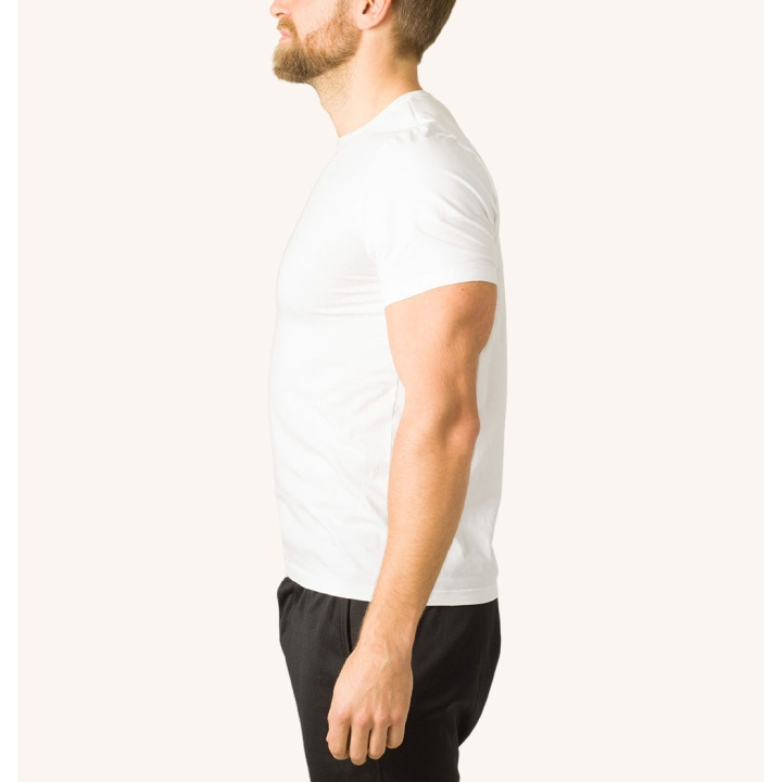 SWEDISH POSTURE T-shirt Herre Alignment Bomull Hvit S i gruppen SPORT, FRITID & HOBBY / Tilbehør / T-shirts hos TP E-commerce Nordic AB (D09233)