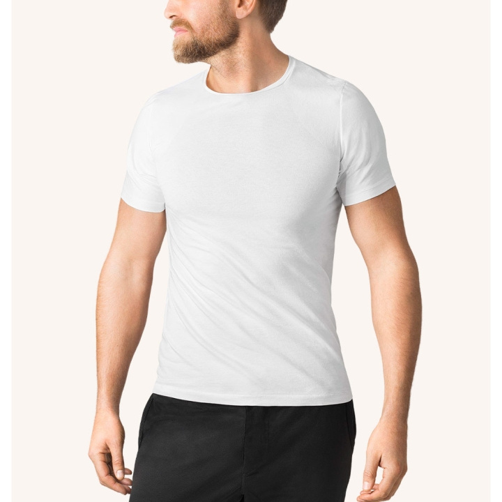 SWEDISH POSTURE T-shirt Herre Alignment Bomull Hvit L i gruppen SPORT, FRITID & HOBBY / Tilbehør / T-shirts hos TP E-commerce Nordic AB (D09234)