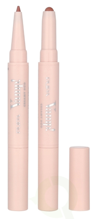 Pupa Milano Pupa Vamp! Creamy Duo Lip Pencil 1 g #001 Fair Nude i gruppen HELSE OG SKJØNNHET / Makeup / Lepper / Leppepenn hos TP E-commerce Nordic AB (D09381)