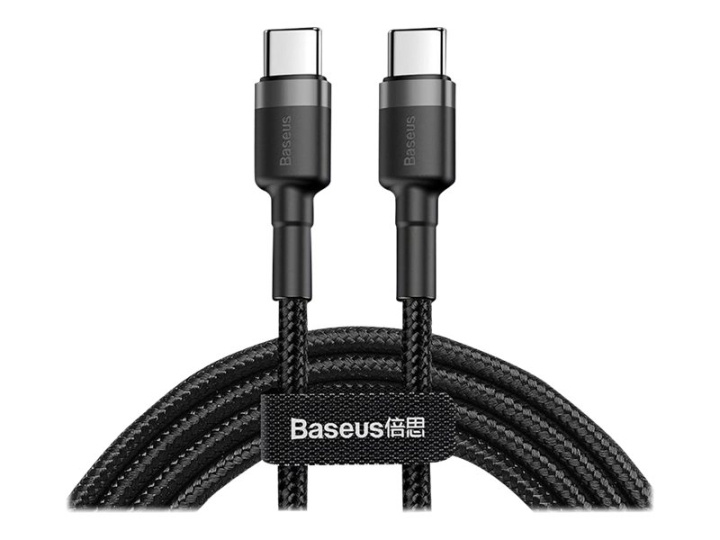 Baseus Cafule USB 2.0 USB Type-C-kabel 2 m, svart, grå i gruppen Datautstyr / Kabler og adaptere / USB / USB-C hos TP E-commerce Nordic AB (D10285)