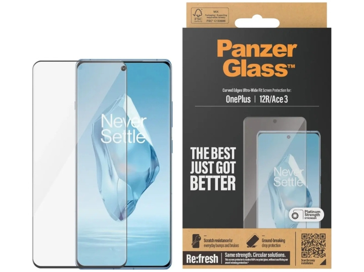 PanzerGlass Skjermbeskytter OnePlus 12R, Ace 3 | Ultra-Wide Fit i gruppen SMARTTELEFON & NETTBRETT / Mobilbeskyttelse / OnePlus hos TP E-commerce Nordic AB (D10297)