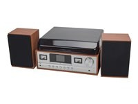 Denver MRD-52LIGHTWOOD DAB-radio Skivspelare Radio CD-spelare Bluetooth-ljudmottagare i gruppen Elektronikk / Lyd & Bilde / Hjemmekino, HiFi og bærbar / Kompakt Stereo & Platespillere hos TP E-commerce Nordic AB (D10402)