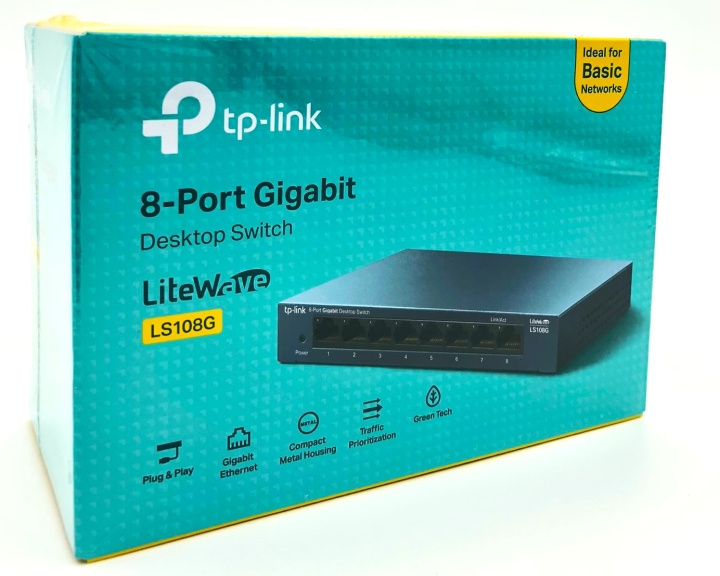 TP-Link LiteWave LS108G Switch 8-port Gigabit i gruppen Datautstyr / Nettverk / Switcher hos TP E-commerce Nordic AB (D10624)