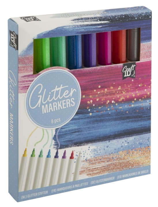 Craft ID Glitterpenner - 8 stk (CR5016/GE) i gruppen LEKER, BARN OG BABY / Leker / Tegne & regne hos TP E-commerce Nordic AB (D10784)