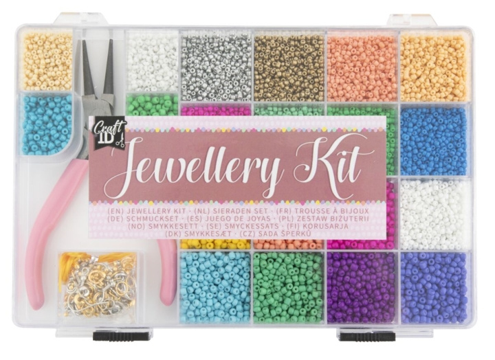 Craft ID Smykkesett med frøperler, 20 farger perler (CR1400/GE) i gruppen LEKER, BARN OG BABY / Leker / Håndtverk hos TP E-commerce Nordic AB (D10989)