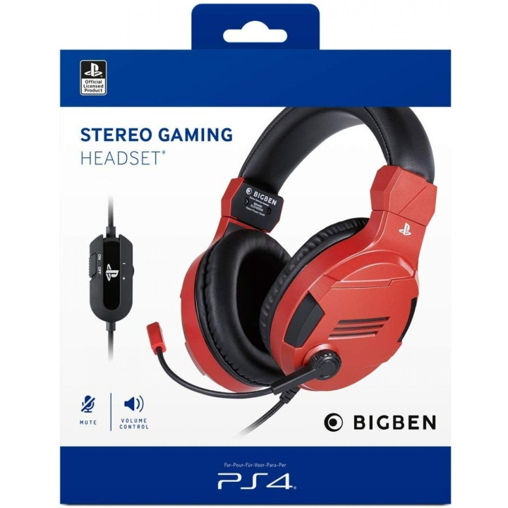 bigben playstation 4 HW bigben Stereo Gaming Headset v3 (rød) i gruppen Elektronikk / TV-spill & tilbehør / Sony PlayStation 4 hos TP E-commerce Nordic AB (D11019)