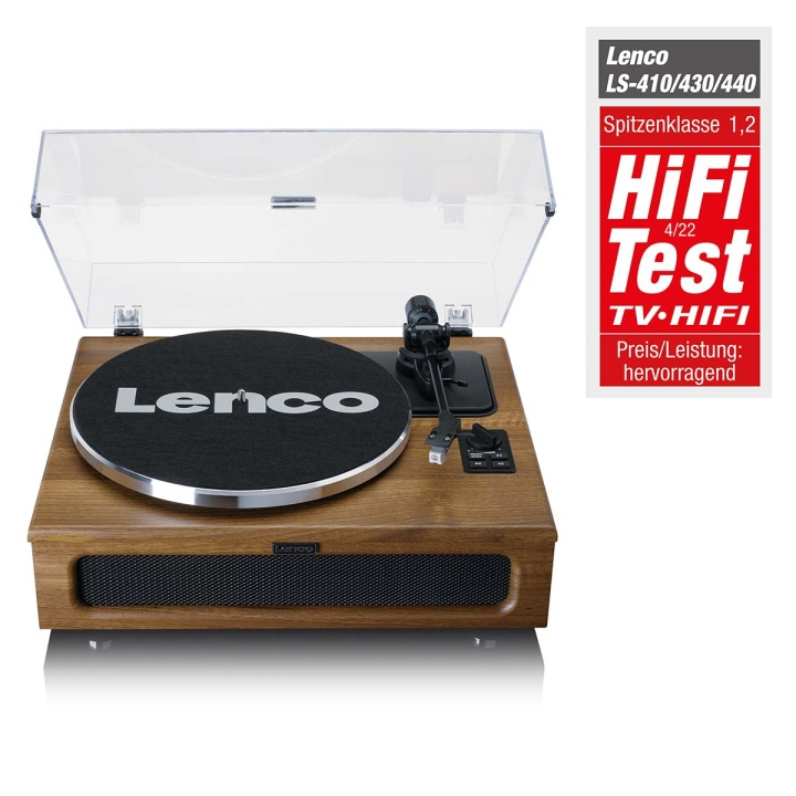 Lenco Platespiller med 4 innebygde høyttalere og Bluetooth-mottak Wood i gruppen Elektronikk / Lyd & Bilde / Hjemmekino, HiFi og bærbar / Kompakt Stereo & Platespillere hos TP E-commerce Nordic AB (D11438)