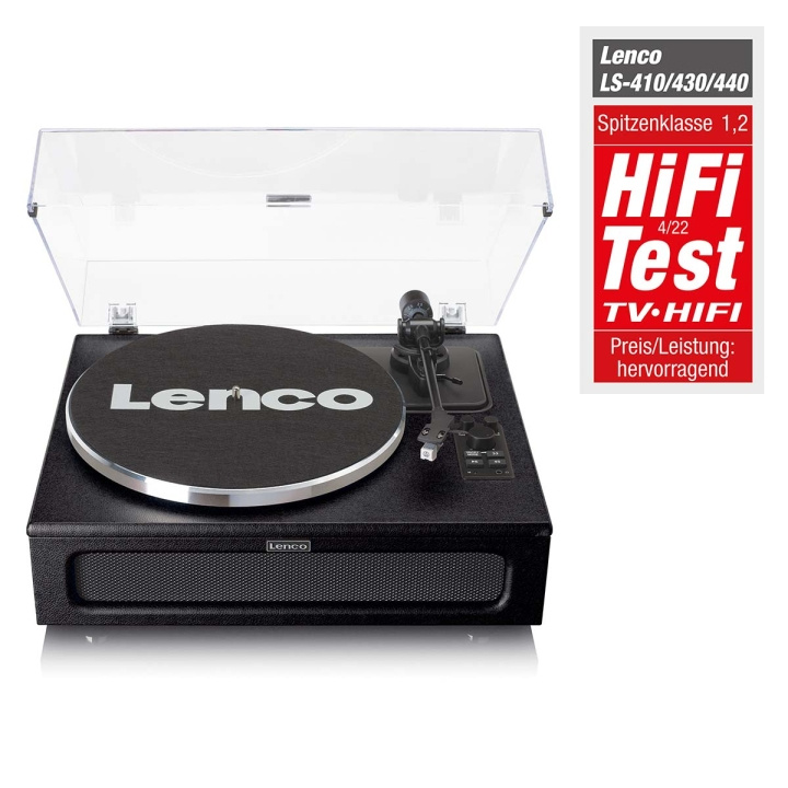 Lenco Platespiller med 4 innebygde høyttalere og Bluetooth-mottak Svart i gruppen Elektronikk / Lyd & Bilde / Hjemmekino, HiFi og bærbar / Kompakt Stereo & Platespillere hos TP E-commerce Nordic AB (D11439)