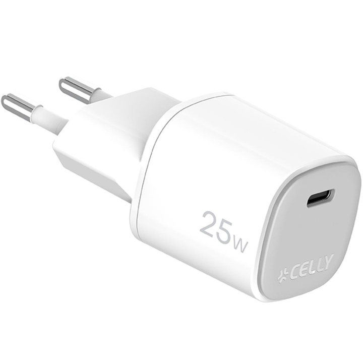 Celly USB-lader GaN 1 x USB-C PD 25W i gruppen SMARTTELEFON & NETTBRETT / Ladere og Kabler / Vegglader / Vegglader Type C hos TP E-commerce Nordic AB (D11519)