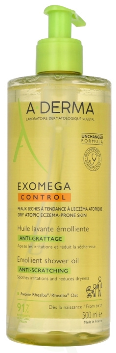 A-Derma Exomega Control Emollient Shower Oil 500 ml i gruppen HELSE OG SKJØNNHET / Hudpleie / Kroppspleie / Bad- og dusjkrem hos TP E-commerce Nordic AB (D11644)