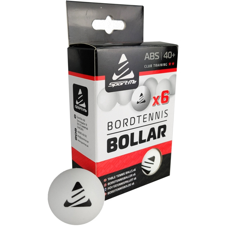 SportMe Bordtennisballer 6 stk Hvit i gruppen SPORT, FRITID & HOBBY / Sportsutstyr hos TP E-commerce Nordic AB (D12056)