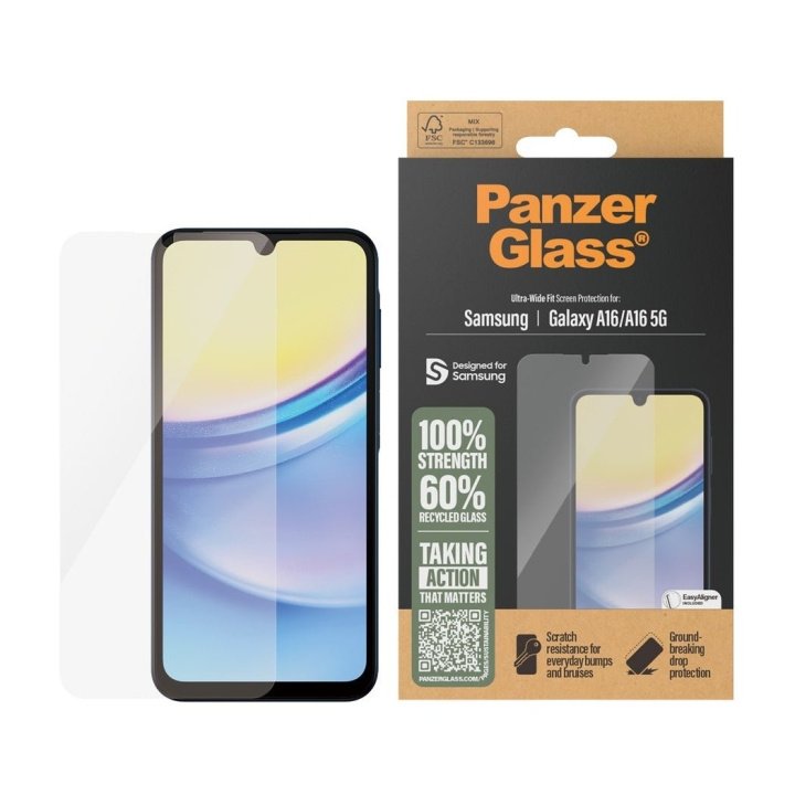 PanzerGlass Skjermbeskytter - Samsung New A15/ A16 5G - Ultra-Wide Fit i gruppen SMARTTELEFON & NETTBRETT / Mobilbeskyttelse / Samsung hos TP E-commerce Nordic AB (D12382)