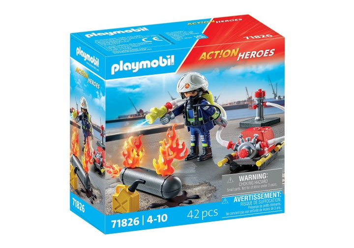 Playmobil Brannmann med vannpumpe (71826) i gruppen LEKER, BARN OG BABY / Leker / Lekesett hos TP E-commerce Nordic AB (D12441)