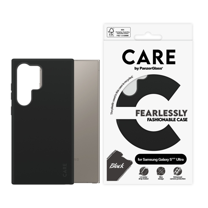 CARE by PanzerGlass - Fasjonabelt etui Svart Samsung Galaxy S25 Ultra i gruppen SMARTTELEFON & NETTBRETT / Mobilbeskyttelse / Samsung hos TP E-commerce Nordic AB (D12461)