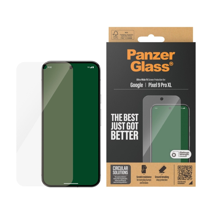 PanzerGlass Skjermbeskytter Google Pixel 9 Pro XL - Ultra-Wide Fit i gruppen SMARTTELEFON & NETTBRETT / Mobilbeskyttelse / Google hos TP E-commerce Nordic AB (D12552)
