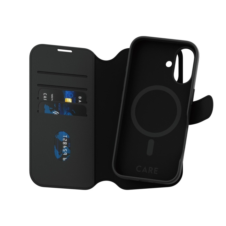 CARE by PanzerGlass - Etui To-i-ett lommebok med MagSafe - iPhone 16 i gruppen SMARTTELEFON & NETTBRETT / Mobilbeskyttelse / Apple / iPhone 16 hos TP E-commerce Nordic AB (D12564)