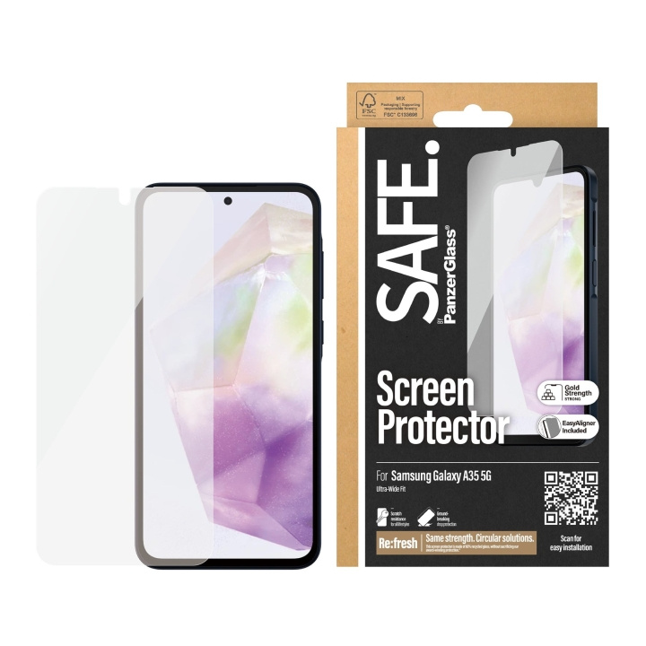 PanzerGlass SAFE by PanzerGlass - Skjermbeskytter - Samsung Galaxy A35 5G - Ultra-Wide Fit i gruppen SMARTTELEFON & NETTBRETT / Mobilbeskyttelse / Samsung hos TP E-commerce Nordic AB (D12581)