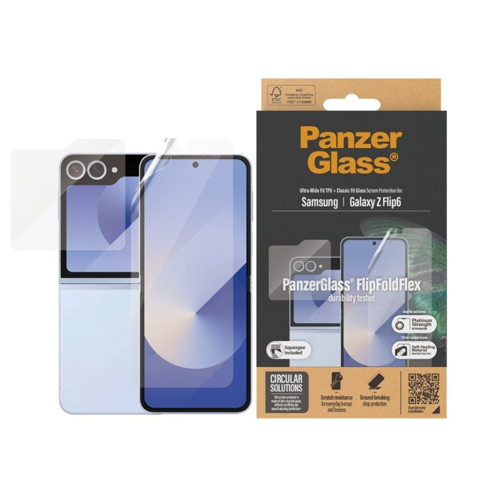 PanzerGlass Skjermbeskytter - Samsung Galaxy Z Flip6 - Glass og film i gruppen SMARTTELEFON & NETTBRETT / Mobilbeskyttelse / Samsung hos TP E-commerce Nordic AB (D12598)