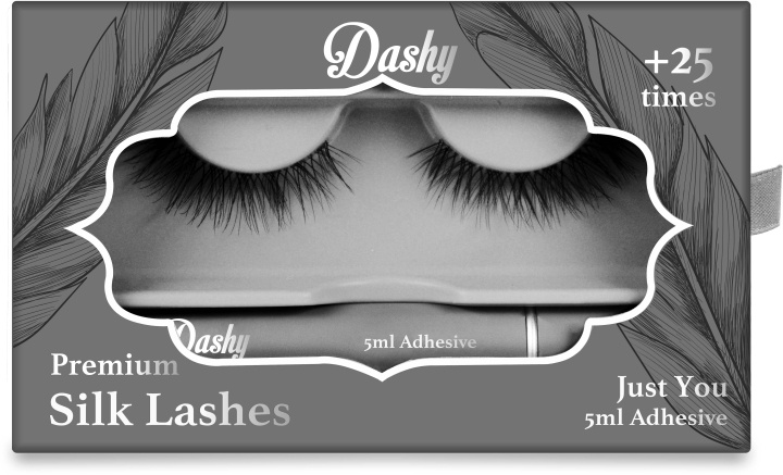 Dashy Premium silkevipper + 5 ml lim Just You i gruppen HELSE OG SKJØNNHET / Makeup / Øyne og øyebryn / Løsvipper hos TP E-commerce Nordic AB (D12902)