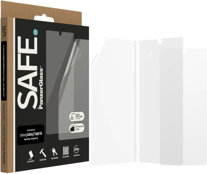 SAFE by PanzerGlass beskyttelsesfilm, Samsung Galaxy Z Fold4 5G i gruppen SMARTTELEFON & NETTBRETT / Mobilbeskyttelse / Samsung hos TP E-commerce Nordic AB (D13453)