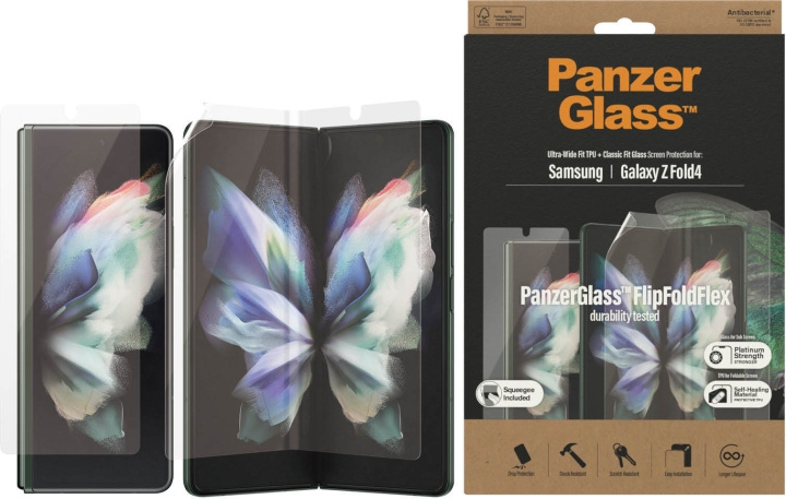 PanzerGlass beskyttelsesfilm, Samsung Galaxy Z Fold4 5G / Fold5 5G i gruppen SMARTTELEFON & NETTBRETT / Mobilbeskyttelse / Samsung hos TP E-commerce Nordic AB (D13462)
