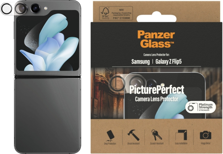 PanzerGlass PicturePerfect deksel til kameralinse, Samsung Galaxy Z Flip5 i gruppen SMARTTELEFON & NETTBRETT / Mobilbeskyttelse / Samsung hos TP E-commerce Nordic AB (D13466)