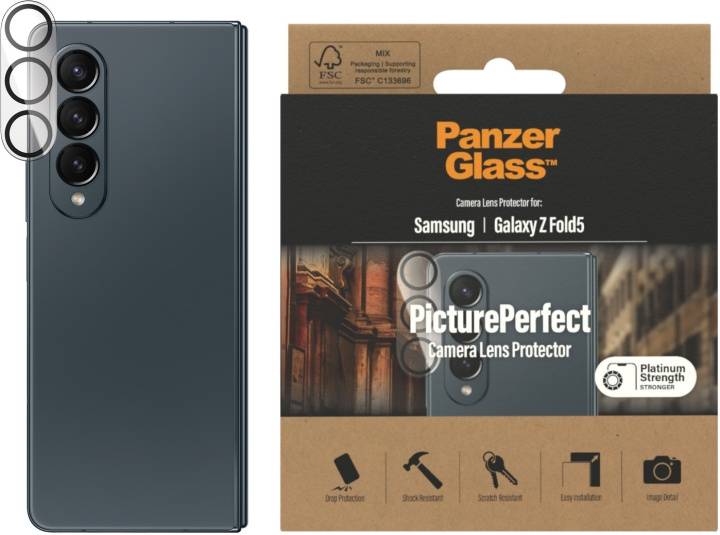 PanzerGlass PicturePerfect deksel til kameralinsen, Samsung Galaxy Z Fold5 i gruppen SMARTTELEFON & NETTBRETT / Mobilbeskyttelse / Samsung hos TP E-commerce Nordic AB (D13467)