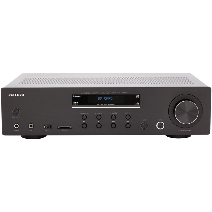 AIWA Förstärkare med Bluetooth 2 x 60 Watt RMS Svart i gruppen Elektronikk / Lyd & Bilde / Hjemmekino, HiFi og bærbar / Forsterker & Receiver hos TP E-commerce Nordic AB (D13539)