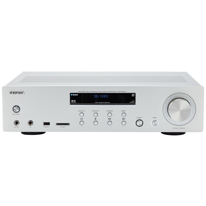 AIWA Forsterker med Bluetooth 2 x 60 Watt RMS Sølv i gruppen Elektronikk / Lyd & Bilde / Hjemmekino, HiFi og bærbar / Forsterker & Receiver hos TP E-commerce Nordic AB (D13540)