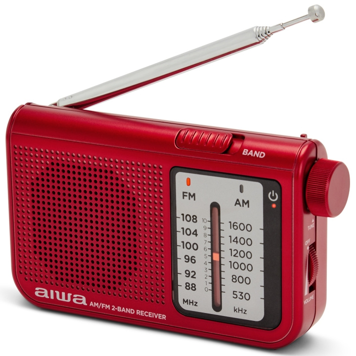 AIWA Lommeradio med FM/AM Red i gruppen Elektronikk / Lyd & Bilde / Hjemmekino, HiFi og bærbar / Radio & Vekkerklokker / Radio hos TP E-commerce Nordic AB (D13571)