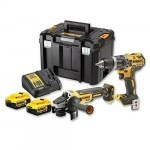DeWalt DCK2080P2T-QW (DCD796 + DCG405), 18 V 2x5,0 Ah batteri, verktøysett i gruppen HJEM, HUS OG HAGE / Verktøy / Annet verktøy og tilbehør hos TP E-commerce Nordic AB (D13586)