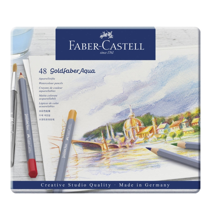 Faber-Castell Goldfaber akvarellboks, 48 stk (114648) i gruppen SPORT, FRITID & HOBBY / Hobby / Male & Tegne / Penner, Fargestifter & Blekk hos TP E-commerce Nordic AB (D13667)