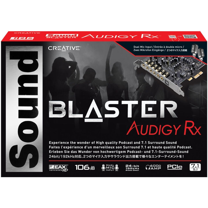 Creative Sound Blaster Audigy RX PCIe-lydkort i gruppen Datautstyr / PC-Komponenter / Lydkort hos TP E-commerce Nordic AB (D13682)