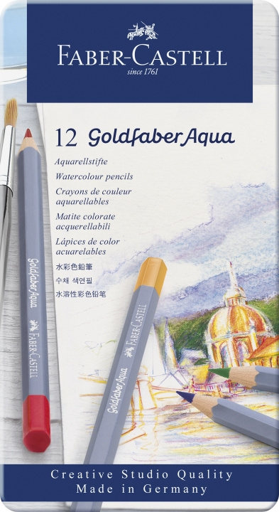 Faber-Castell Akvarell. penn. Goldfaber Aqua tinn (12 stk) (114612) i gruppen SPORT, FRITID & HOBBY / Hobby / Male & Tegne / Penner, Fargestifter & Blekk hos TP E-commerce Nordic AB (D13765)
