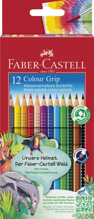Faber-Castell Blyant Colour Grip-eske (12 stk) (112412) i gruppen SPORT, FRITID & HOBBY / Hobby / Male & Tegne / Penner, Fargestifter & Blekk hos TP E-commerce Nordic AB (D13793)