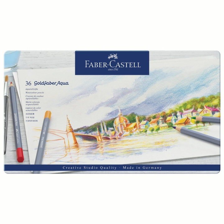 Faber-Castell Goldfaber akvarellboks, 36 stk (114636) i gruppen SPORT, FRITID & HOBBY / Hobby / Male & Tegne / Penner, Fargestifter & Blekk hos TP E-commerce Nordic AB (D13800)
