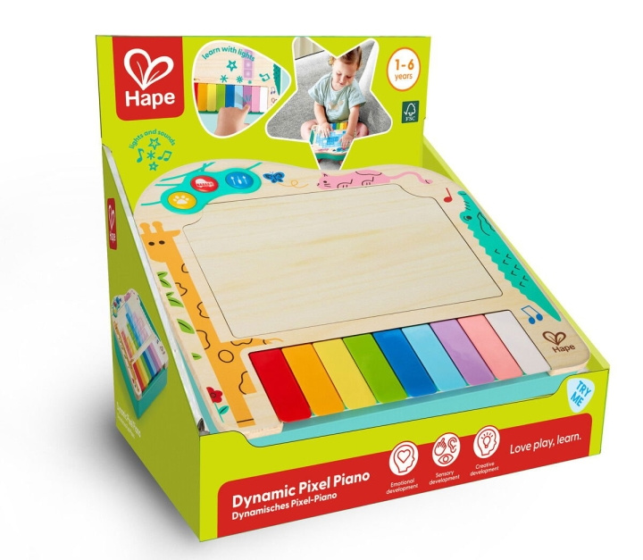 Hape Dynamisk pikselpiano (87-0635) i gruppen LEKER, BARN OG BABY / Musikk, sang og bilde / Instrumenter hos TP E-commerce Nordic AB (D13801)