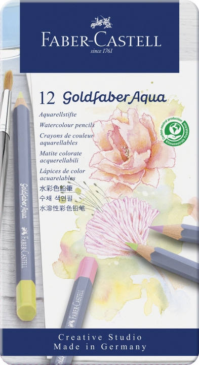Faber-Castell Gofa Aqua metalleske med 12 pastellfarger (114622) i gruppen SPORT, FRITID & HOBBY / Hobby / Male & Tegne / Penner, Fargestifter & Blekk hos TP E-commerce Nordic AB (D13864)