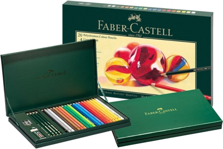 Faber-Castell Polychromos Gavesett + tilbehør i gruppen SPORT, FRITID & HOBBY / Hobby / Male & Tegne / Penner, Fargestifter & Blekk hos TP E-commerce Nordic AB (D13888)