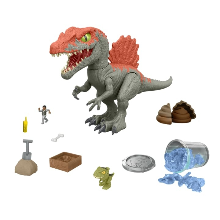 Jurassic World Crushivores Spinosaurus burknuser (HTP71) i gruppen LEKER, BARN OG BABY / Leker / Figurer, miniatyrer og tilbehør hos TP E-commerce Nordic AB (D13957)